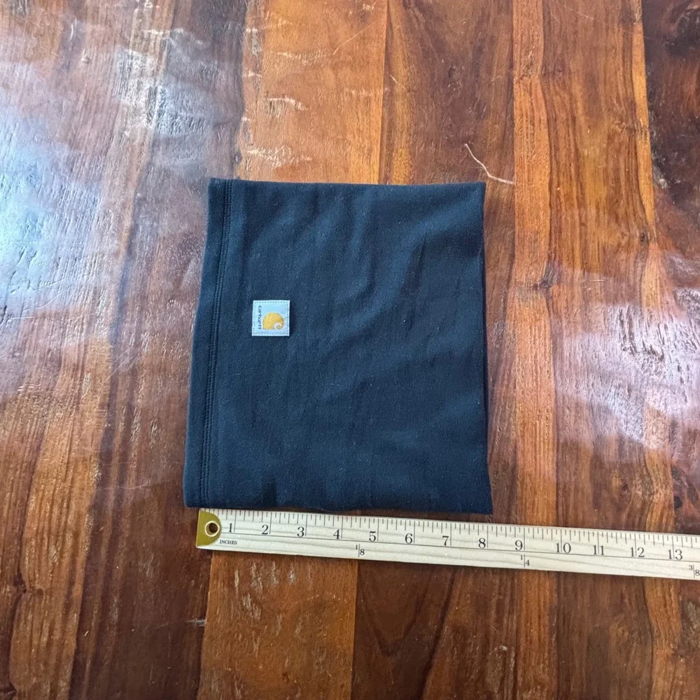 Carhartt Black Fleece Neck Gaiter Warmer UP0204U One Size OS Logo Patch
